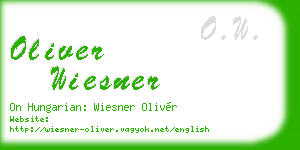 oliver wiesner business card